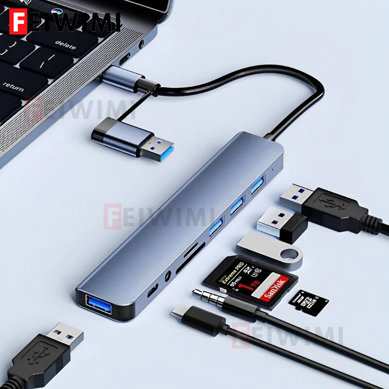 Smart Home Hub 2 - موزع USB C بمنفذين 8 في
