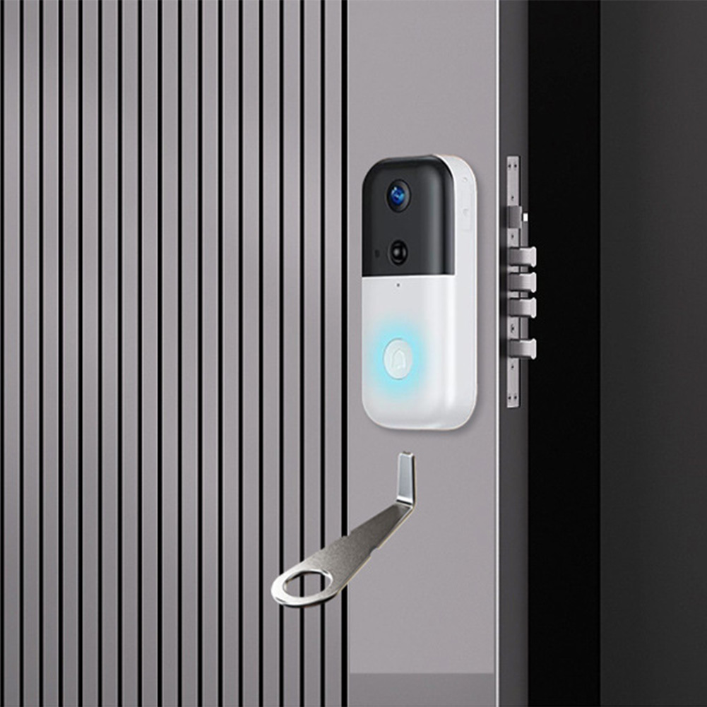 Smart Home Video - مفتاح فضي لجرس الباب بالفيديو لكاميرا