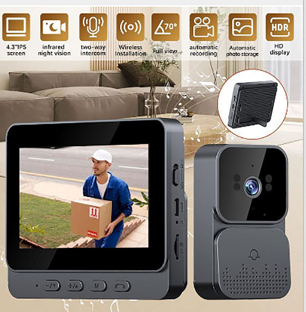 Smart Home Video - ﻿ كاميرا جرس الباب 4G، كاميرا