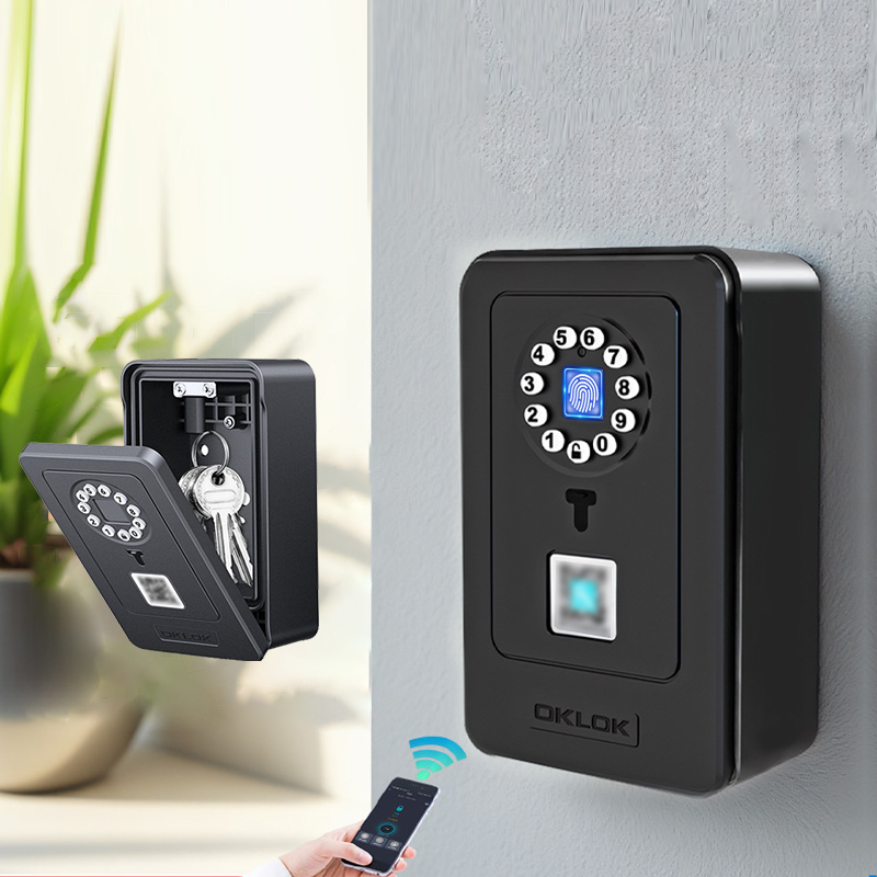 Smart Home Door Lock - قفل ذكي بتصميم معلق، صندوق تخزين