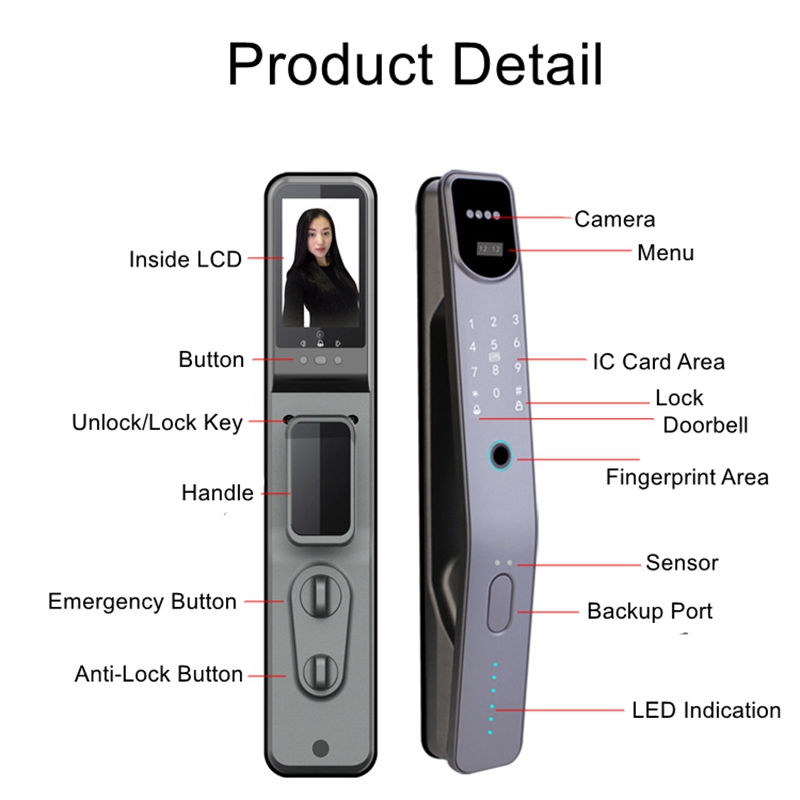 قفل باب ذكي إلكتروني ببصمة الإ - مراجعة Smart Home Door Lock وسعره