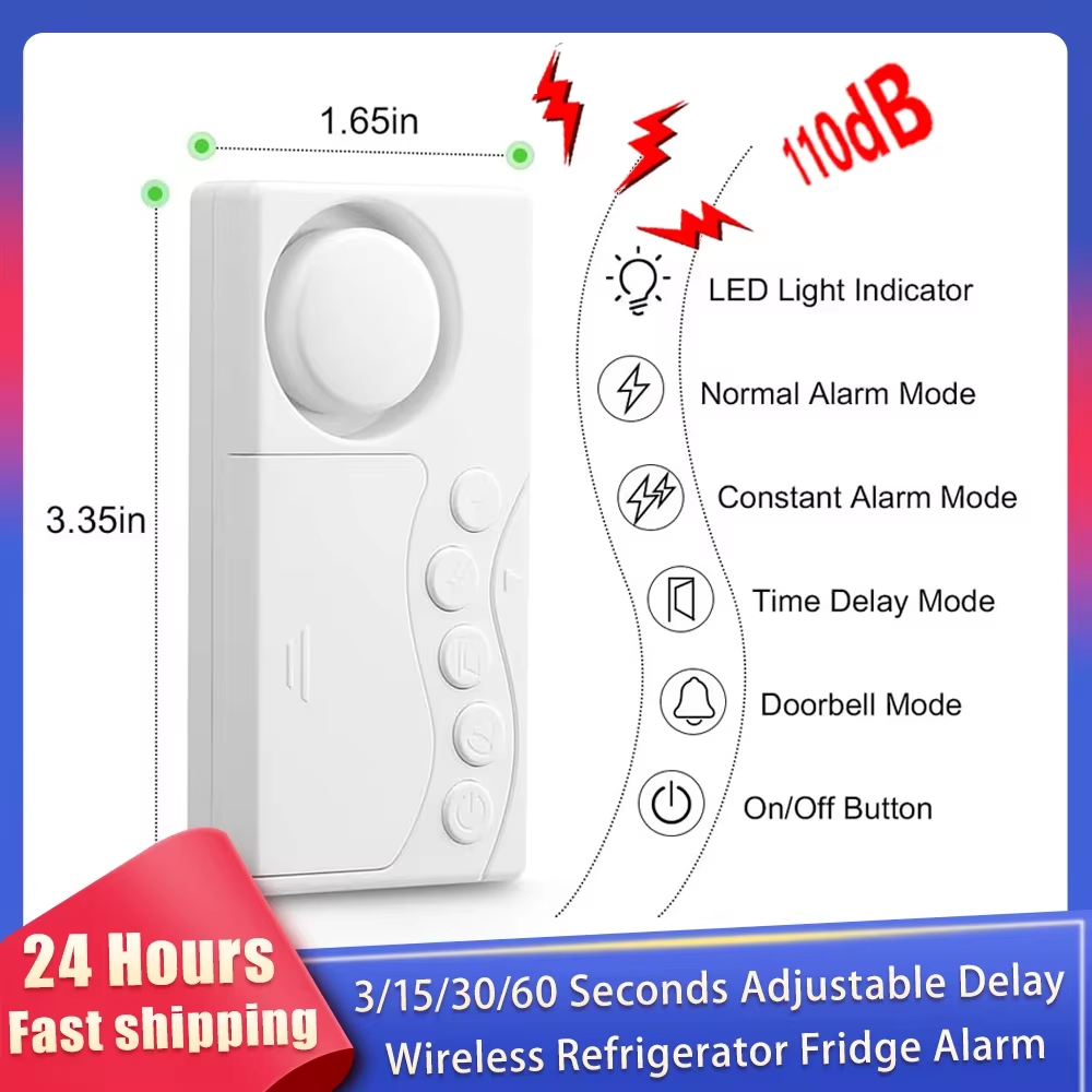 إنذار ثلاجة تأخير قابل للتعديل - مراجعة Wireless Door Sensor وسعره