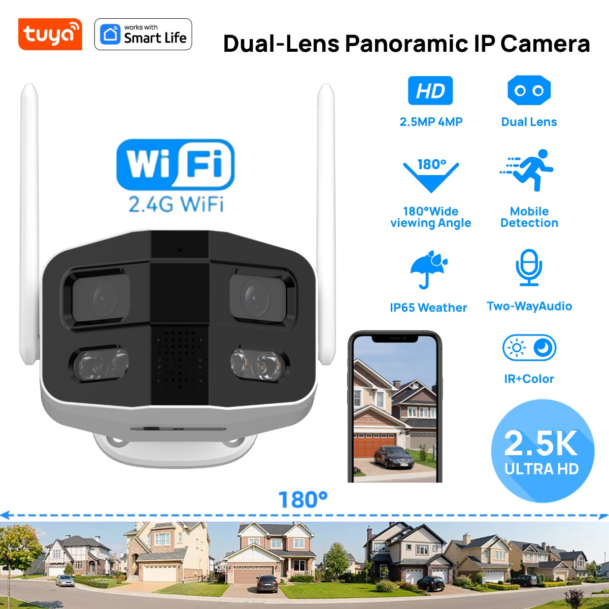تويا سمارت 4MP 2.5K عدسة مزدوج - مراجعة Smart Home Camera Ezviz وسعره