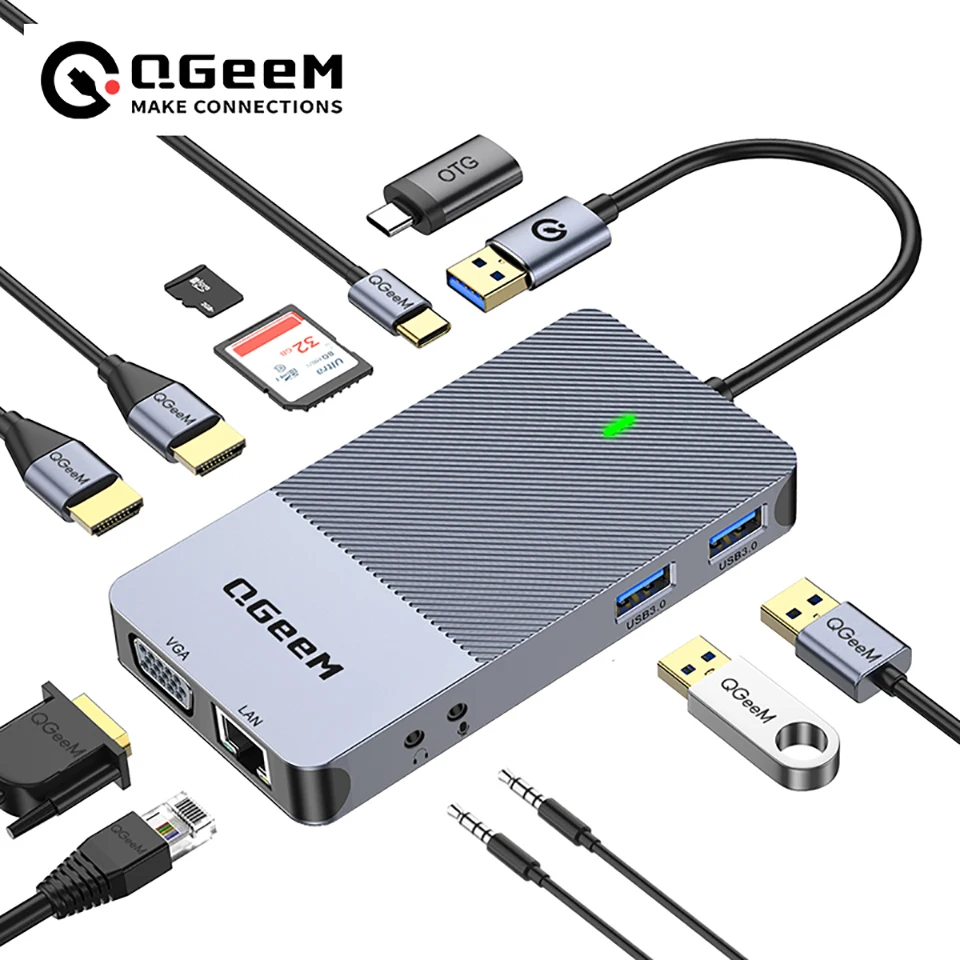 محطة إرساء QGeeM USB 3.0، محور - مراجعة Smart Home Hub 2 وسعره