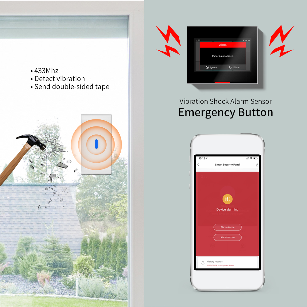 مستشعر اهتزاز زجاجي لاسلكي ستا - مراجعة Wireless Door Sensor وسعره